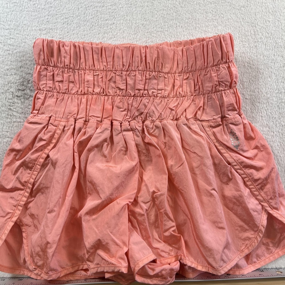 FP Free People Movement Shorts Small Peach Athletic Elastic Waist Lined Summer